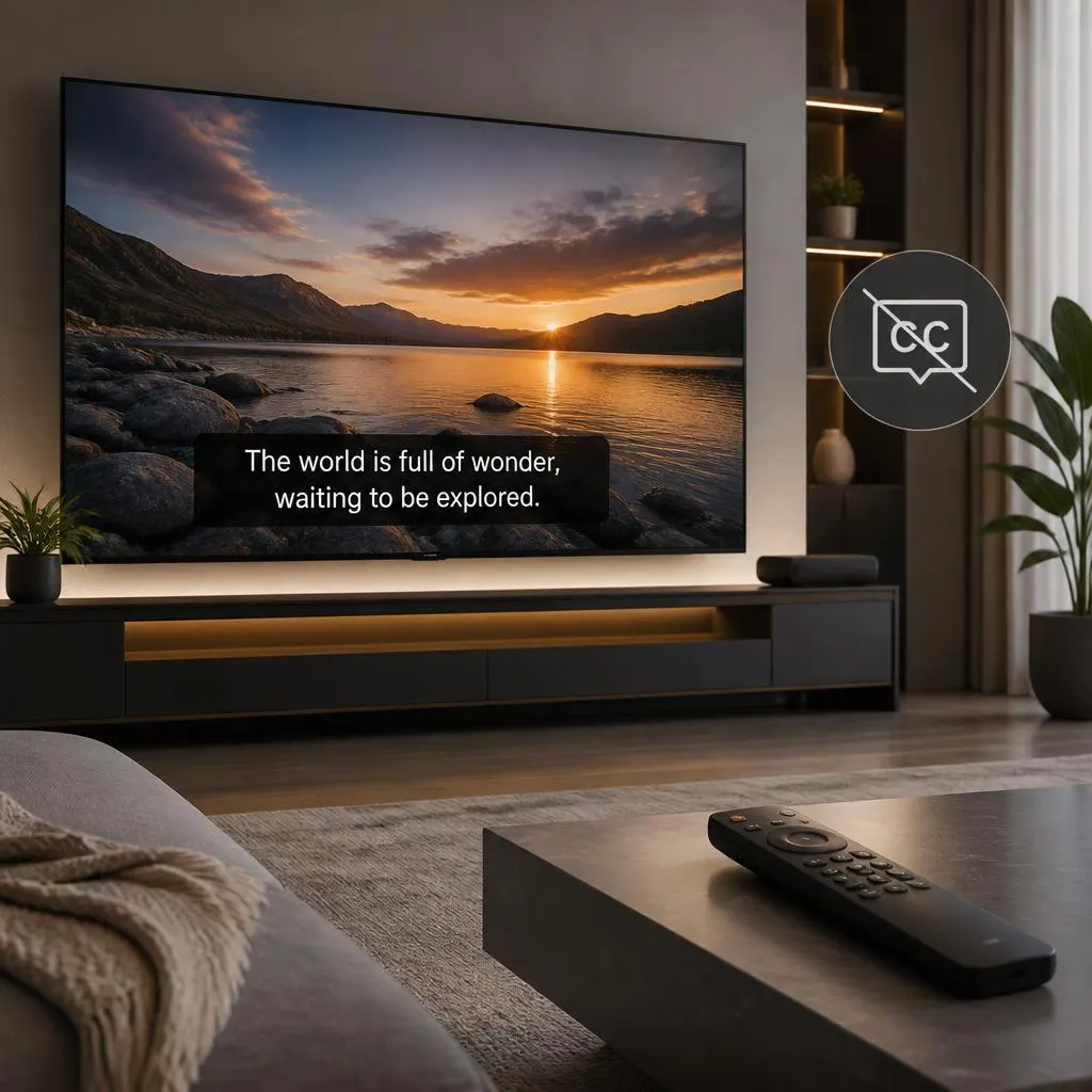 how to turn off closed caption on YouTube TV