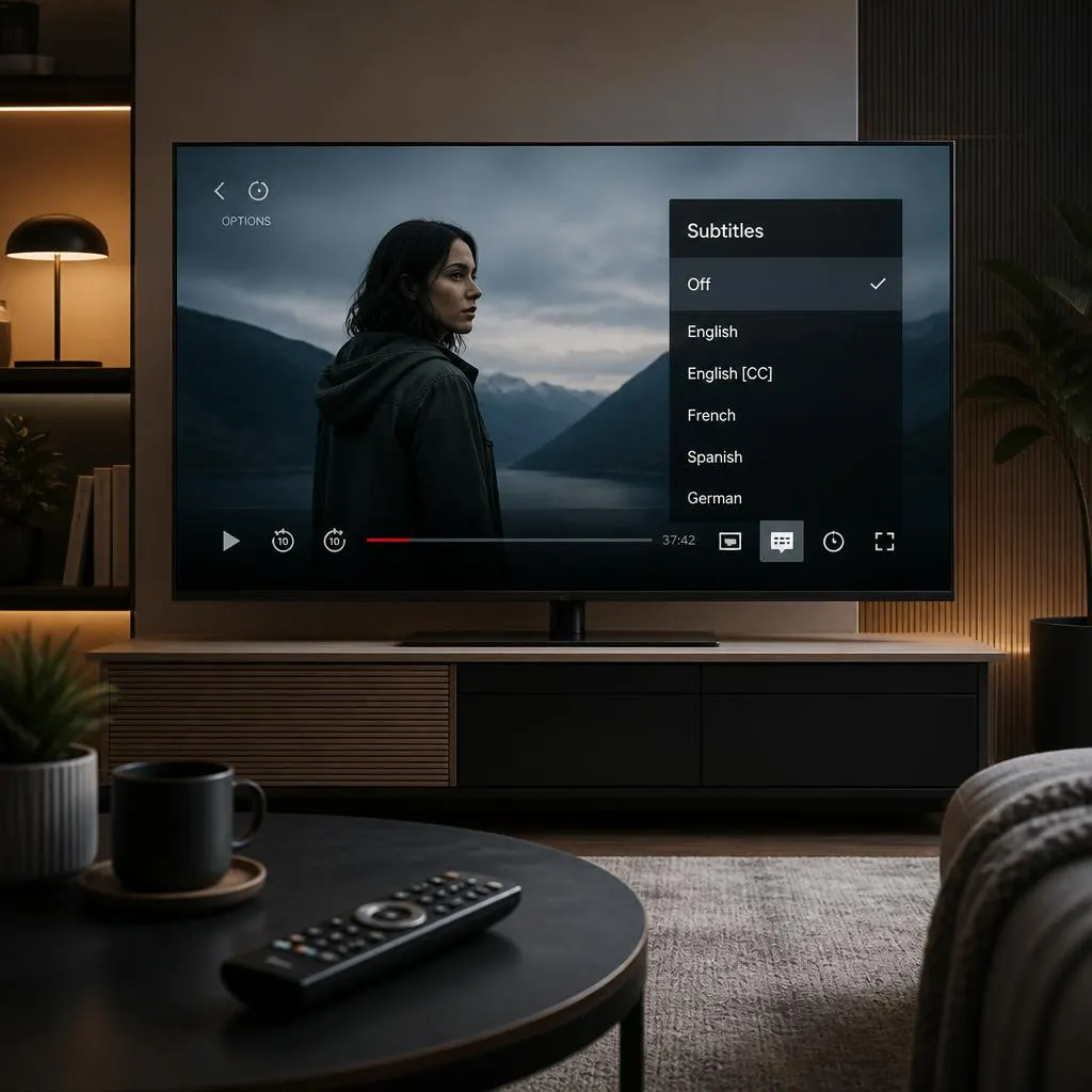 how to turn off captions on Netflix