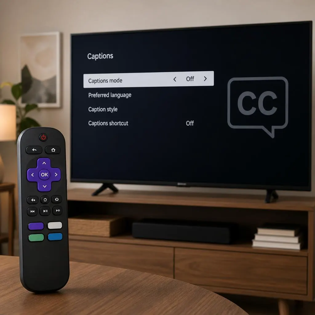 how to turn off closed caption on roku