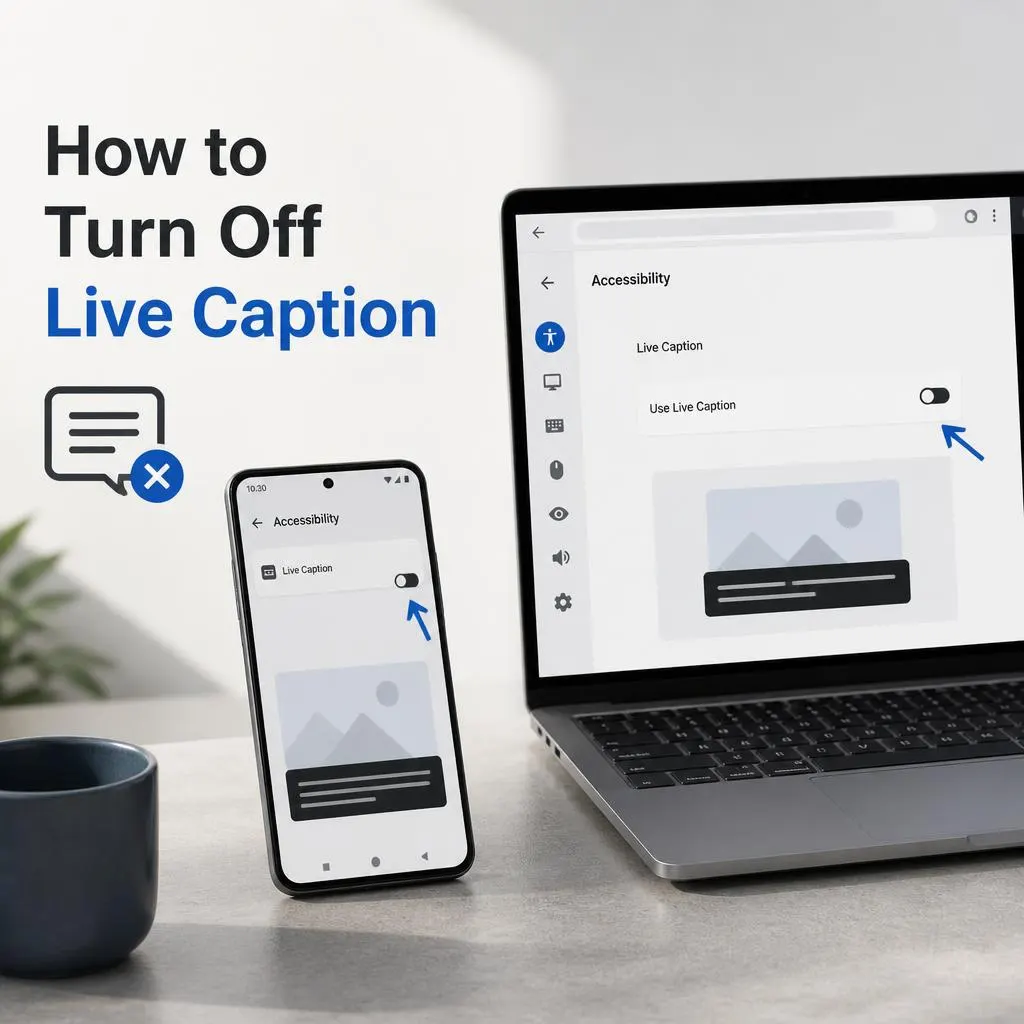 how to turn off live caption
